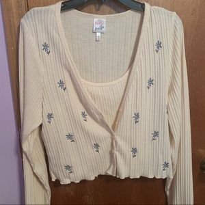 Cream Tank w/ Cardigan